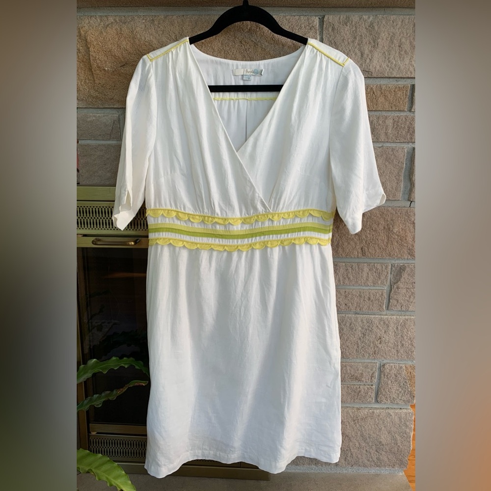 Boden Embellished Linen Dress
